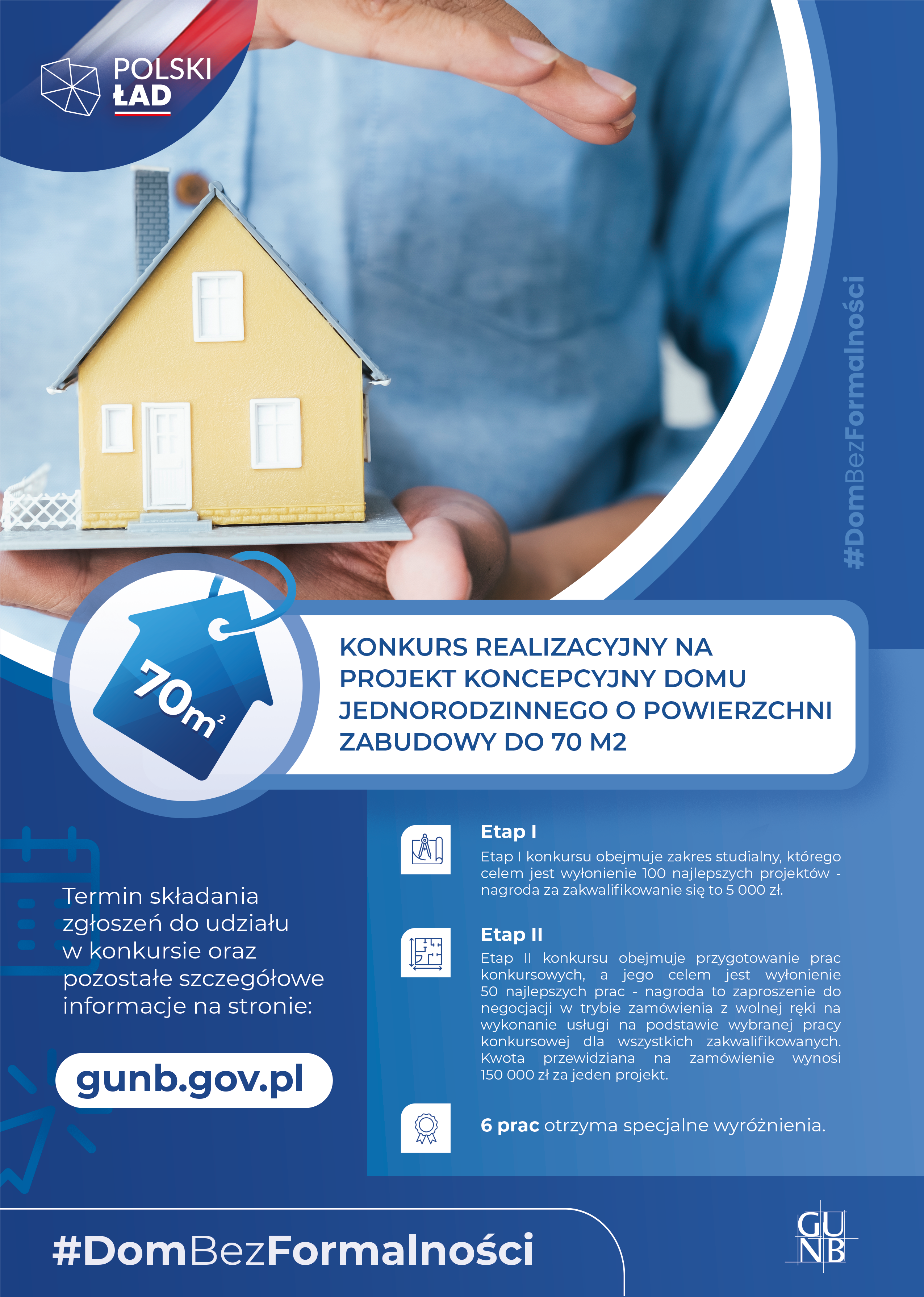 GUNB plakat dotyczące konkursu dla architektów